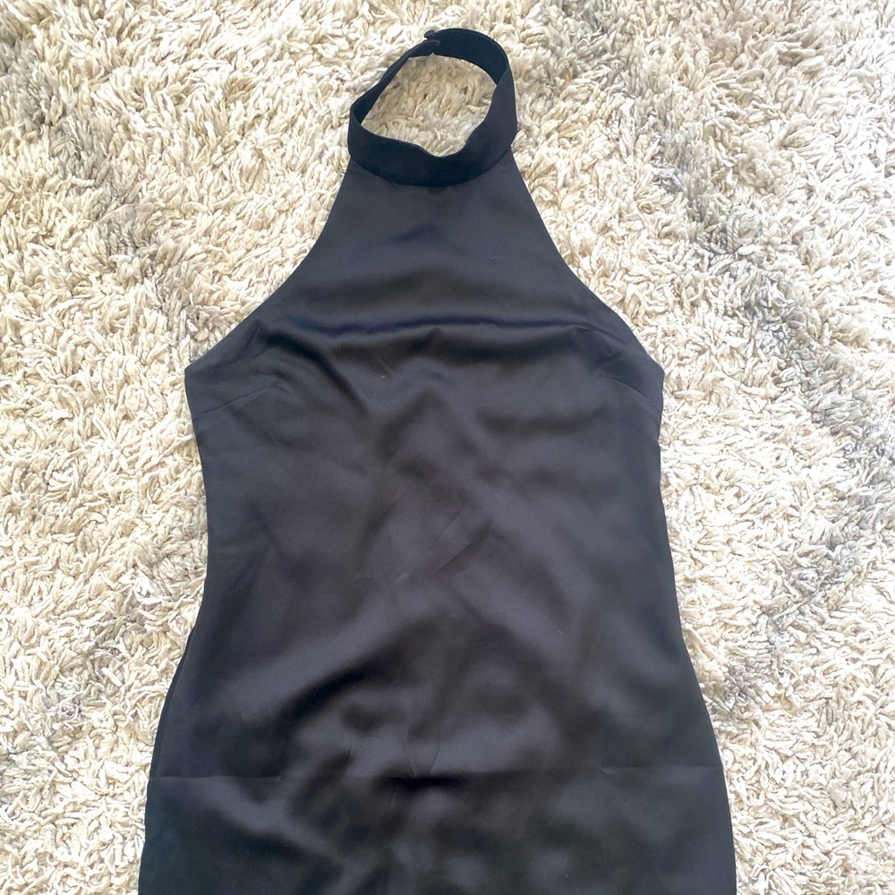 Black Halter Mini Dress
